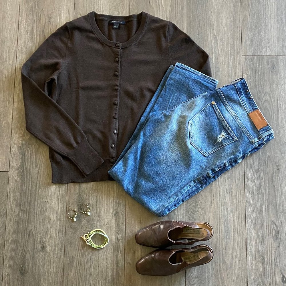 Banana Republic Brown Wool Cardigan